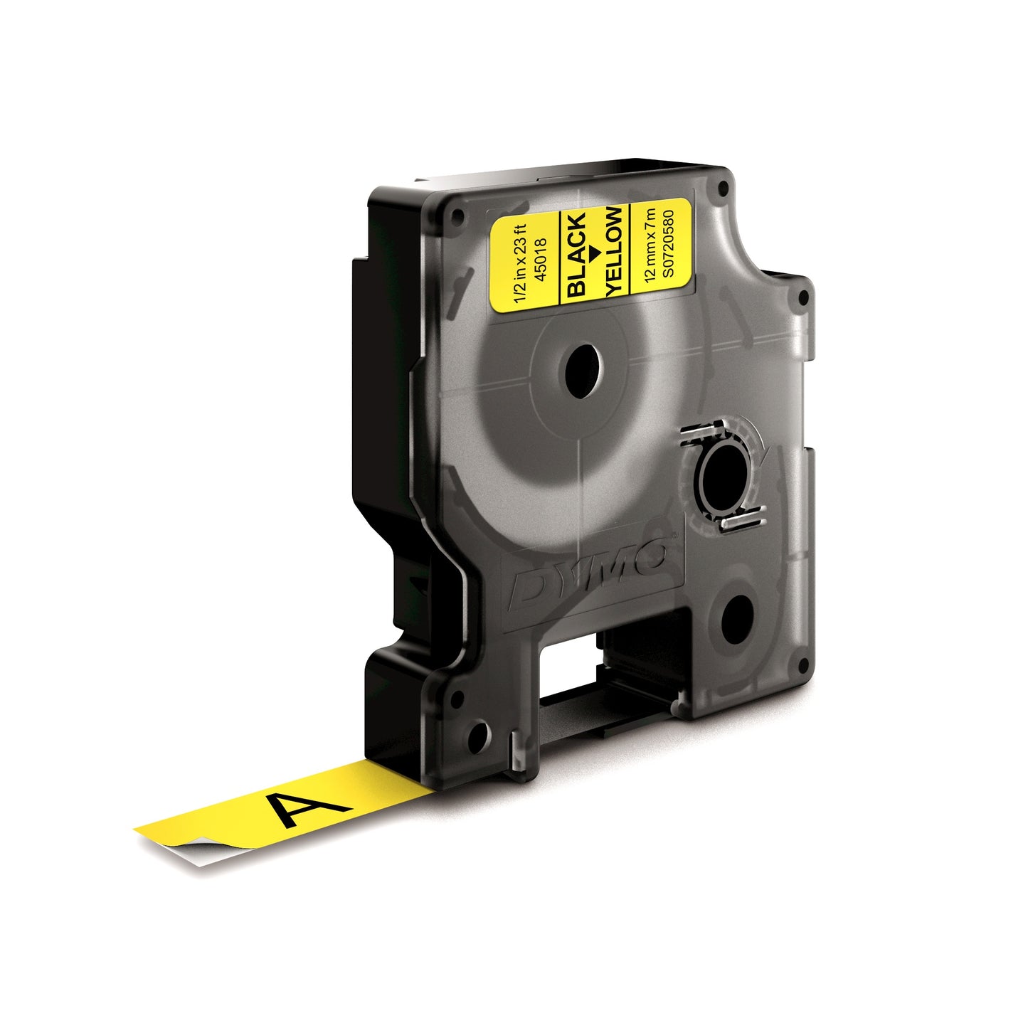 Ruban Dymo D1 12mm - noir/jaune