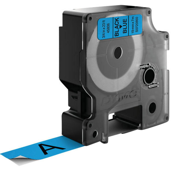 Ruban Dymo D1 19mm - noir/bleu