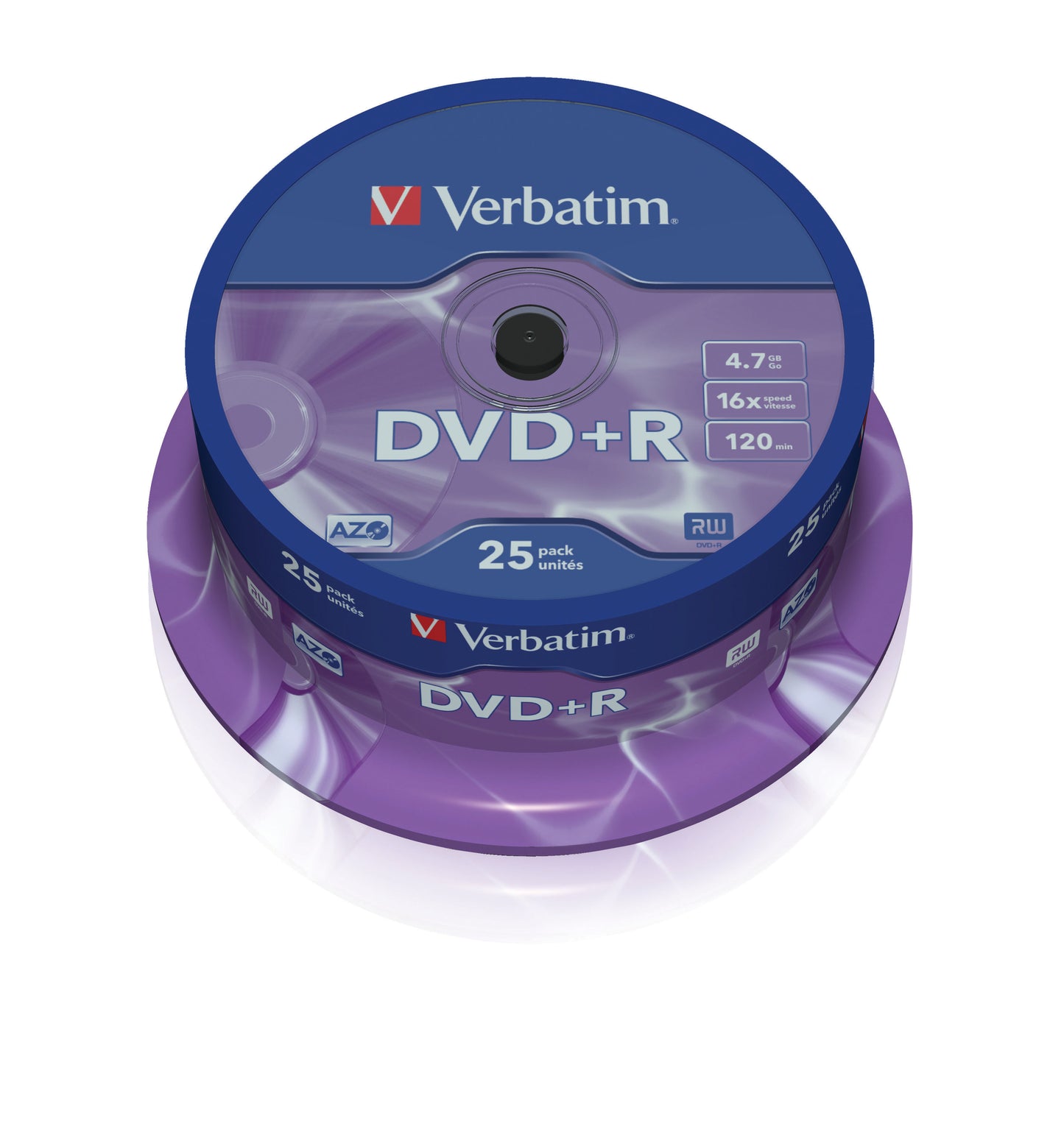 Dvd+r 4,7gb 16x - pack de 25 disques