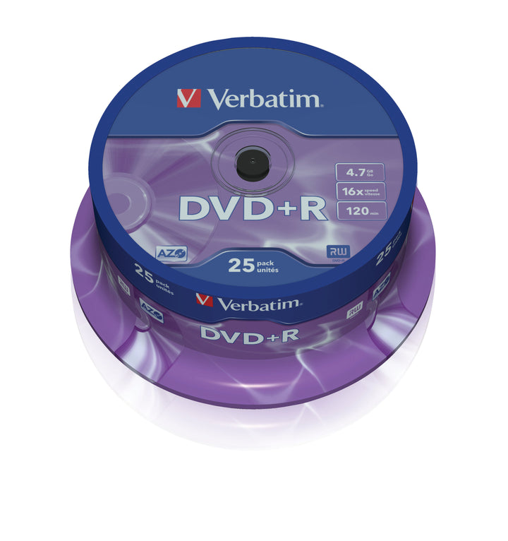 Dvd+r 4,7gb 16x - pack de 25 disques