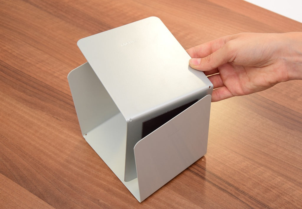 Serre-livres metal magnetique gris- lot de 2