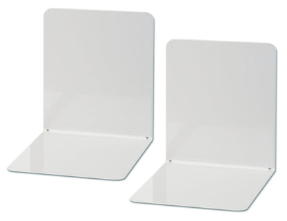 Serre-livres metal magnetique gris- lot de 2