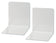 Serre-livres metal magnetique gris- lot de 2