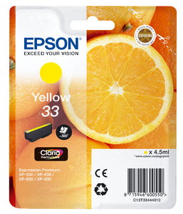 Cartouche d'encre Epson jaune 33 - 300 pages