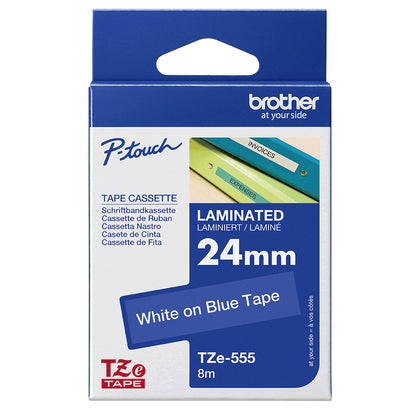 Ruban Brother 18mm TZE541 -noir sur bleu