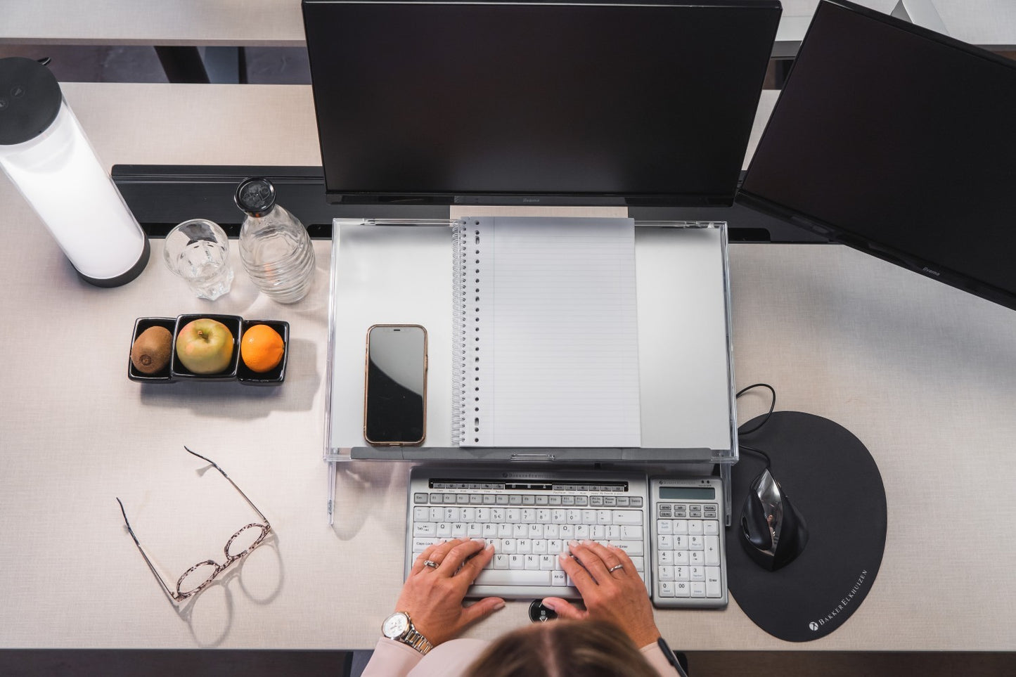 Tapis de souris ergonomique - forme œuf, antibactérien