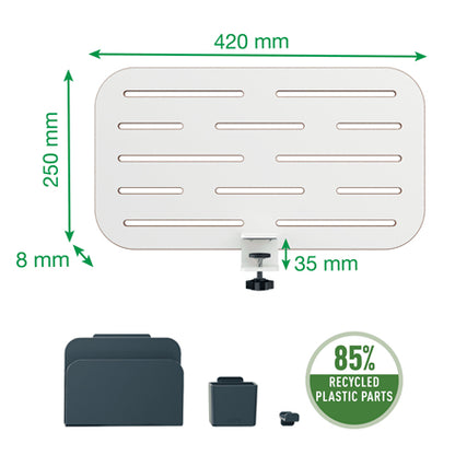 Organiseur de bureau ergonomique avec 3 accessoires -gris