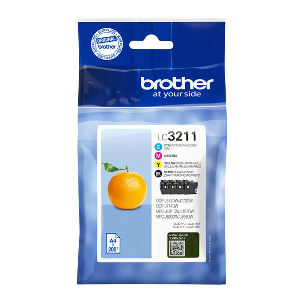 Pack cartouches Brother lc3211 - rendement standard 200 pages
