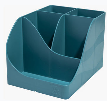 Pot crayons pen wave 5 compartiments-bleu pacifique