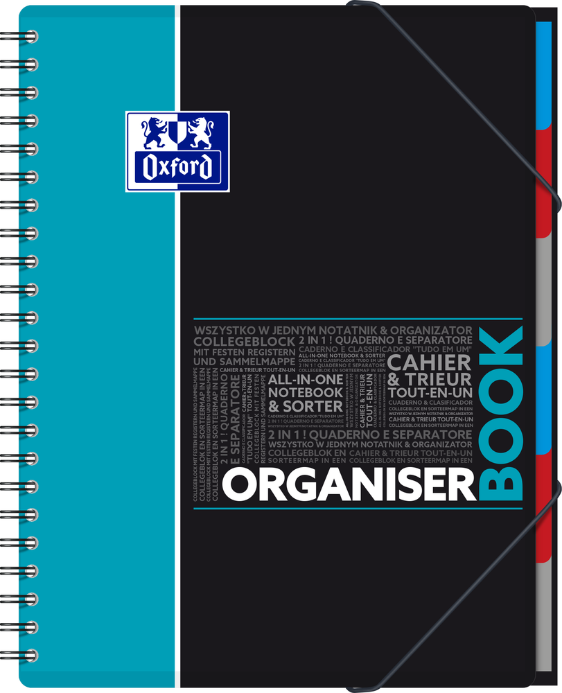 Cahier Organiser A4+ - Trieur intégré - 160 pages