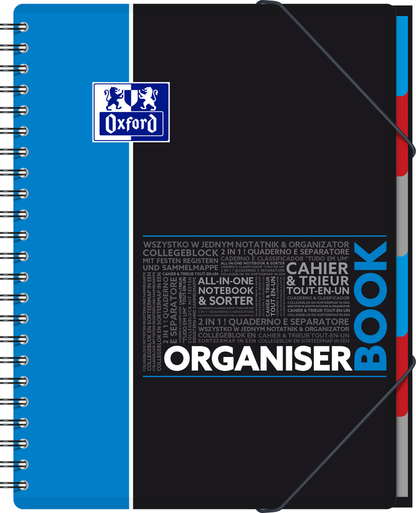 Cahier Organiser A4+ - Trieur intégré - 160 pages