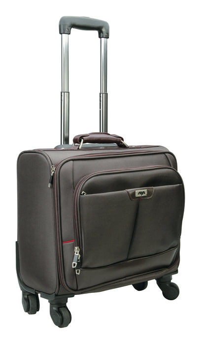 Pilotcase 4 Roulettes Nylon 15"-Marron