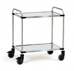 Chariot inox 2 plateaux - Dimensions 800 x 500 mm