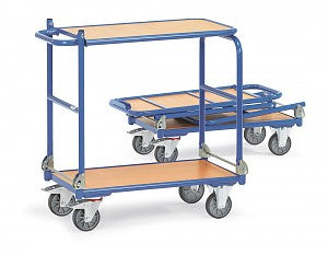 Chariot pliable en acier - 250 kg, 2 plateaux