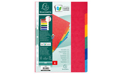 Intercalaires A4 6 Onglets - Carte Lustrée 225g/m²