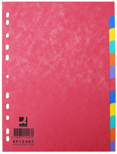 Intercalaires carte lustré A4 3/10e 12 positions