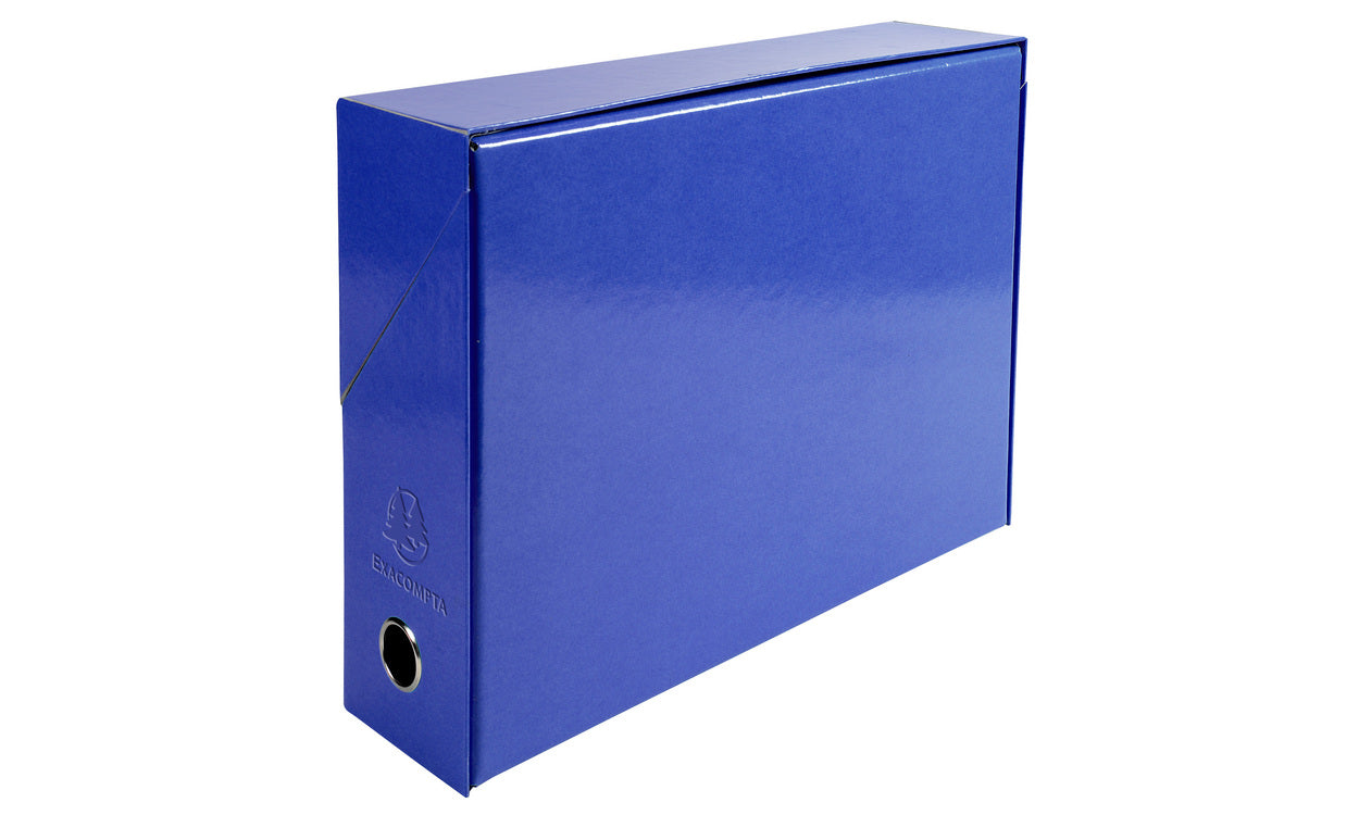Boite de transfert 25x33mm dos 90mm pelliculé- bleu foncé