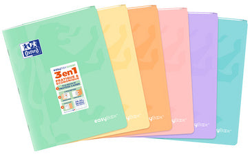 Cahier easybook 96p seyes 24x32- pastel