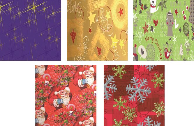 Rouleau papier cadeau noel assorti 60g- 0,70x2m