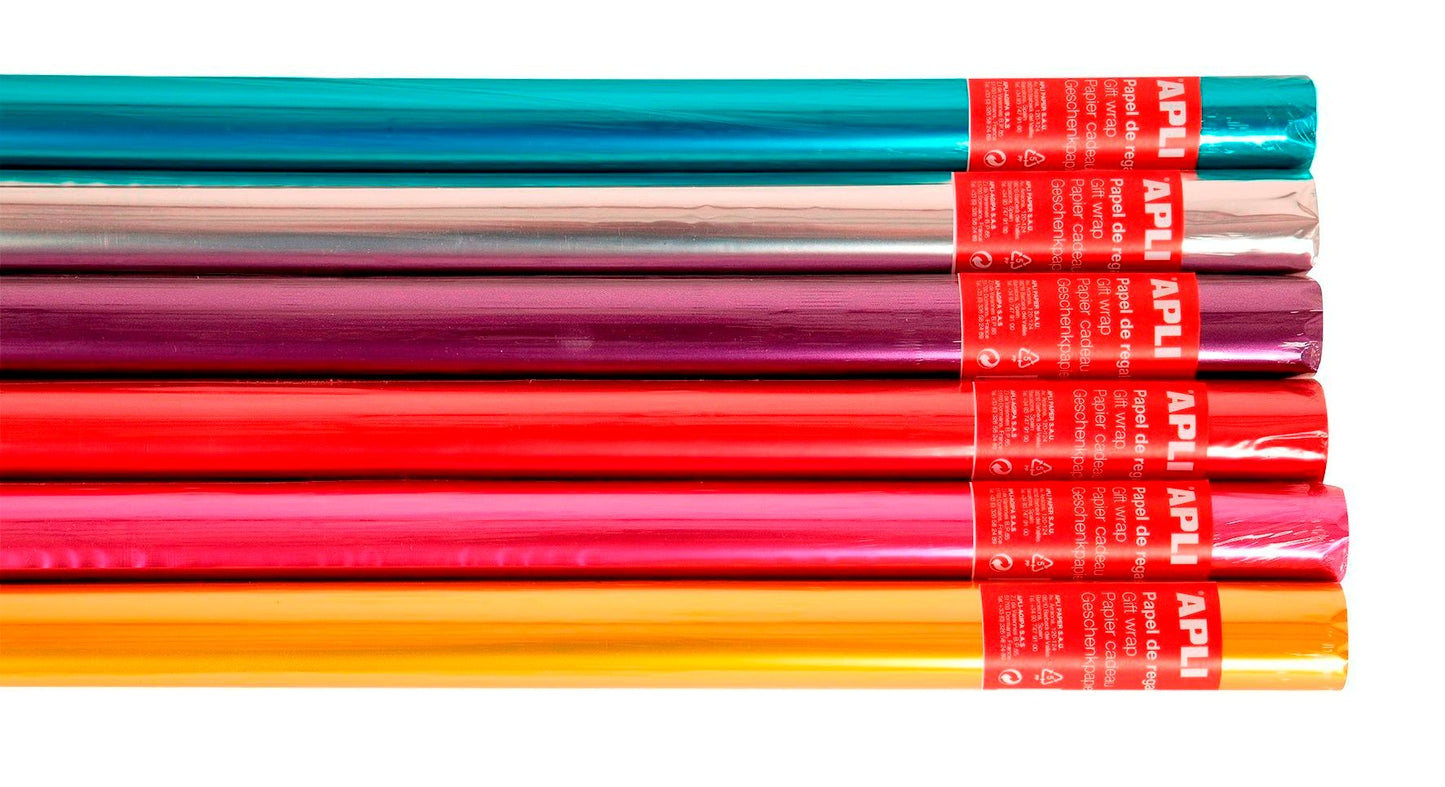 Rouleau papier metallise uni 0,70x2m