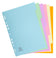 Intercalaires carte A4 6 positions pastel
