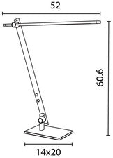 Lampe de Bureau LED lumilight sur socle - Double Articulation Ergonomique