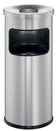 Corbeille-cendrier étouffoir inox argent métallisé -H650xD250