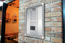 Vitrine d'affichage interieur Premium , fond en métal, 6 feuilles A4