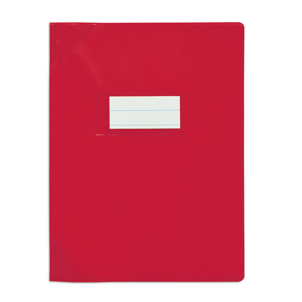 Protege-cahier 17x22 opaque rouge
