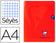 Cahier A4 piqure 96 pages seyes Mimesys-rouge