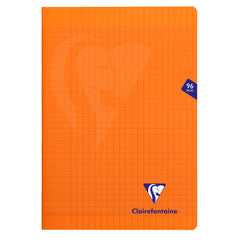 Cahier A4 piqure 96 pages seyes Mimesys-orange