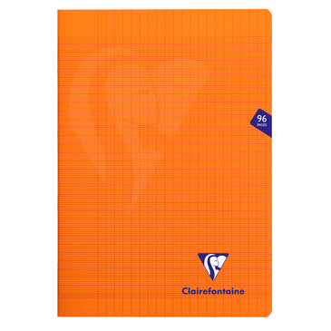 Cahier A4 piqure 96 pages seyes Mimesys-orange