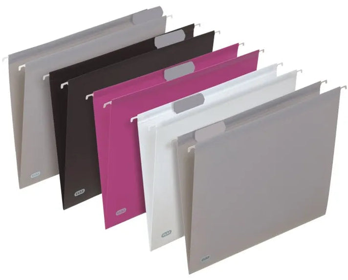 Dossiers suspendus  trendy polypro a4- lot de 5 assorties