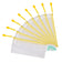 Pochette zip pvc tisse 110x220 mm lot de 8 jaune