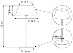 Lampe de Bureau rechargeable LED - rouge