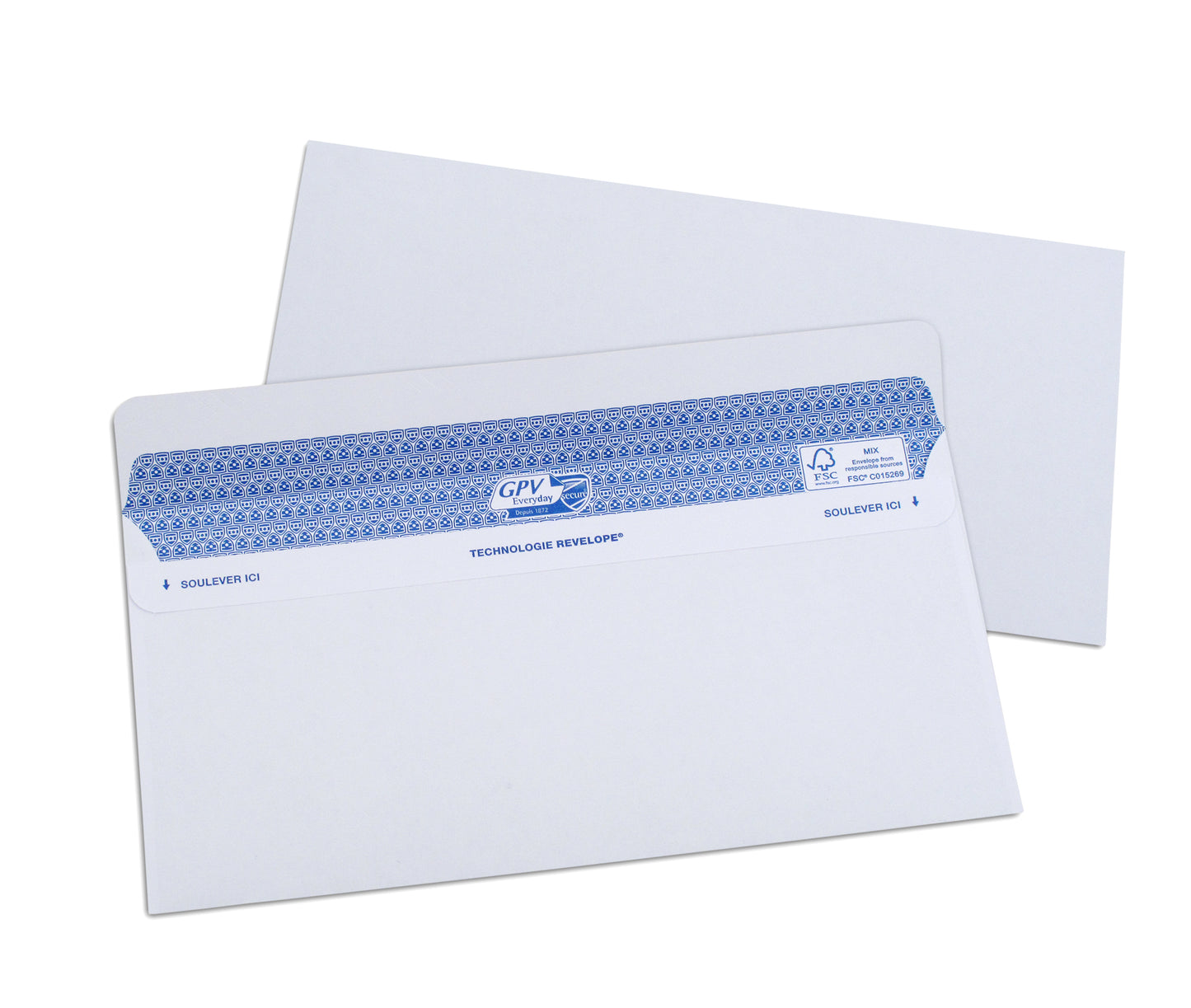 Enveloppes 112x225 fermeture securisée 90g-boite de 100