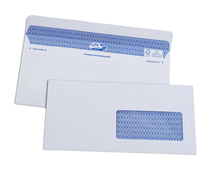 Enveloppes 112x225 fenetre de 45 fermeture securisée- 90g-boite de 100