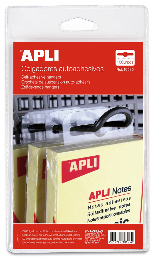 Languette de suspension pour blister. autocollantes boite de 100