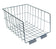 Corbeille courrier maxi contenance chromee -29x36x19cm