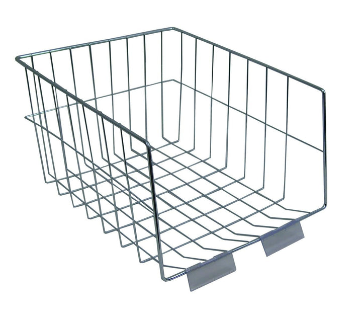 Corbeille courrier maxi contenance chromee -29x36x19cm