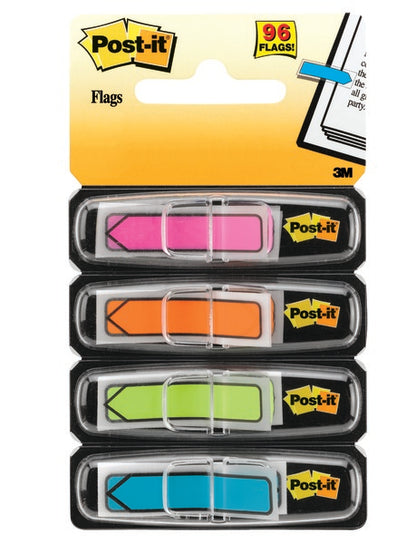 Index  Post-it® fleche -set de distributeurs 4 couleur vives