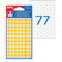 Pastilles adhésives 8mm jaune - sachet de 385