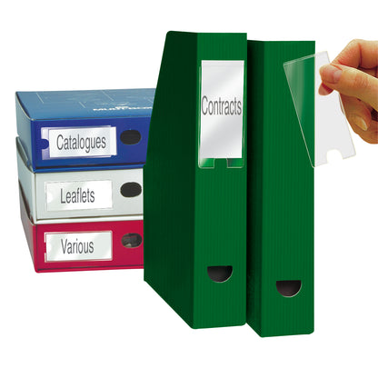Porte-etiquette adhésif 35x75mm-lot de 12