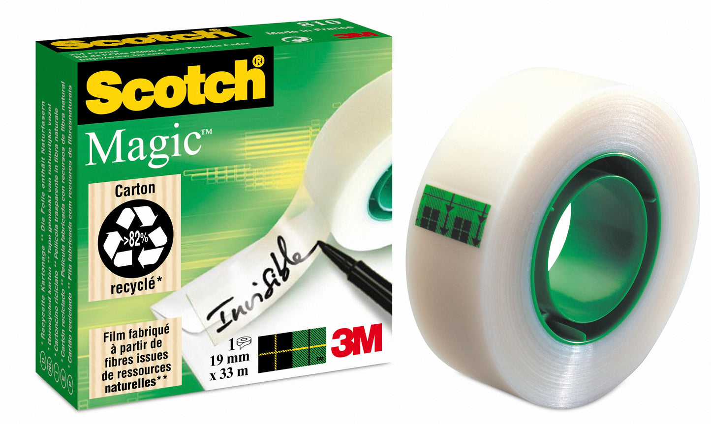Adhésif invisible 19x33 magic 810 scotch