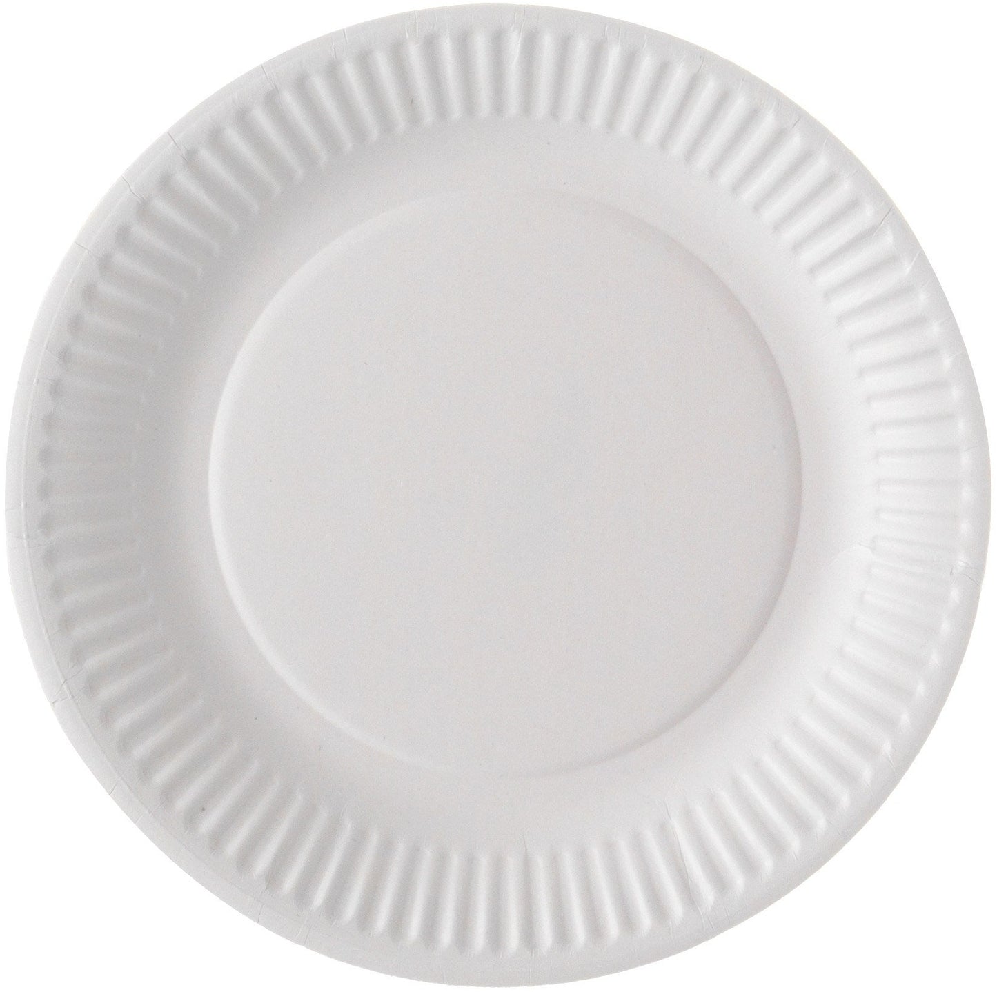 Assiette jetable carton plastifie  lot de 100 -blanc