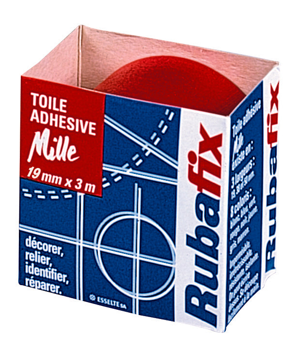 Adhésif toile blanc 19mmx3m rubafix