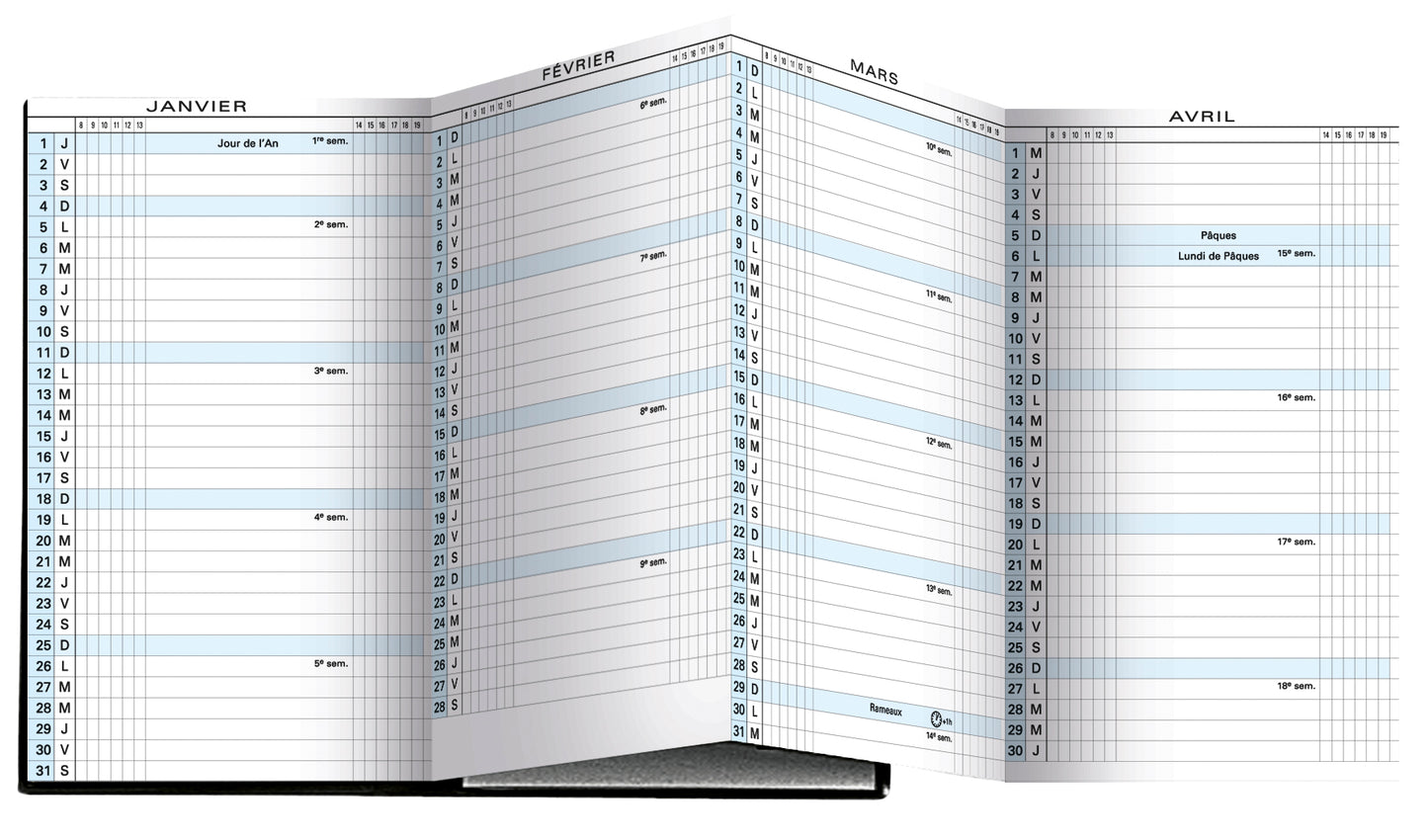 Agenda mensuel de poche EXACOMPTA Exaplan 16 Winner 2027 assorti