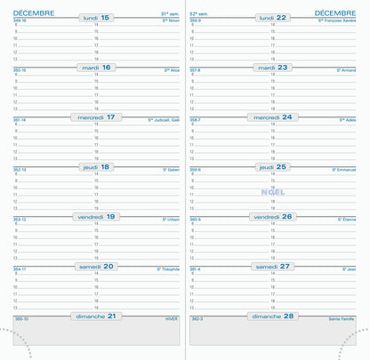Agenda de Poche SL17  9x17cm Noir