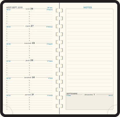 Agenda Exacompta Espace 17S Spiralé Cassandra 9x17,5 cm