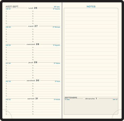 Agenda semainier EXACOMPTA Espace 17 Barbara 9x17,5 cm